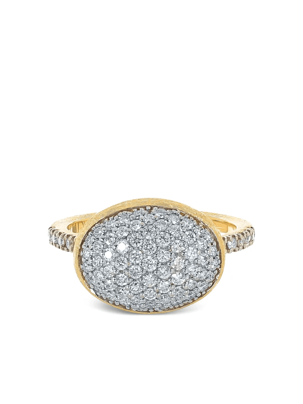 18K yellow gold Bubble diamond ring - Image 1