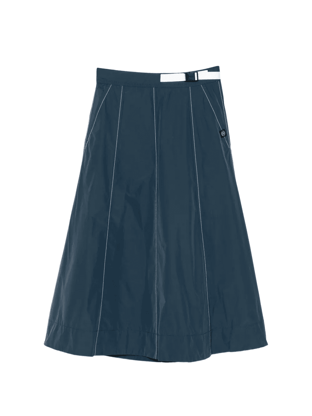 logo-patched A-line skirt - Image 1