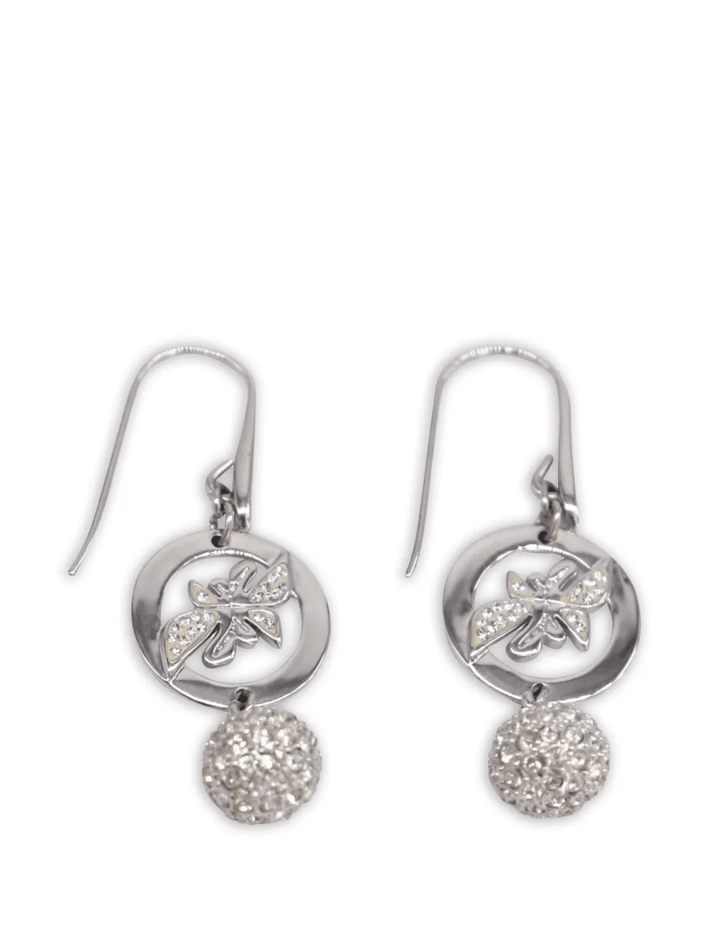 butterfly pave dangle earrings - Image 1