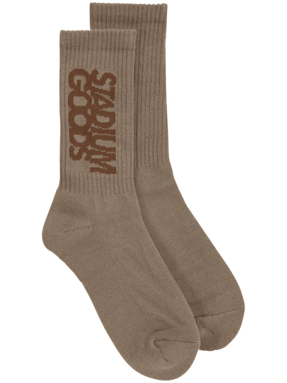ribbed logo "Wild Mushroom" socks - Image 1