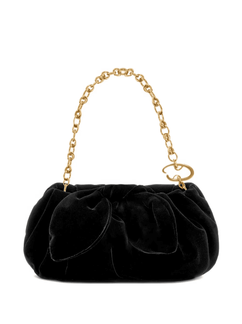 mini Velvet Bow clutch bag - Image 1