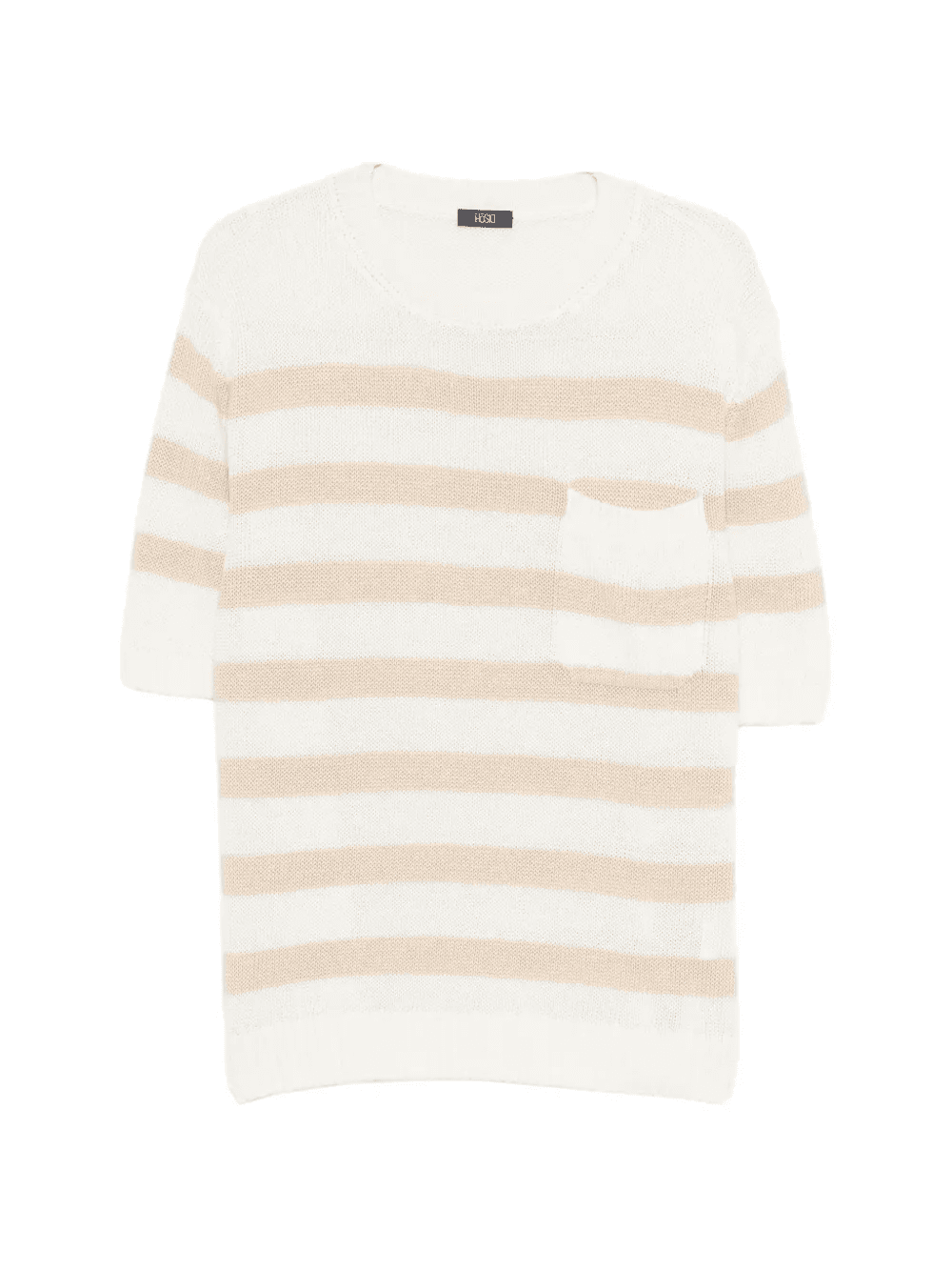 striped patch-pocket sweater - Image 1