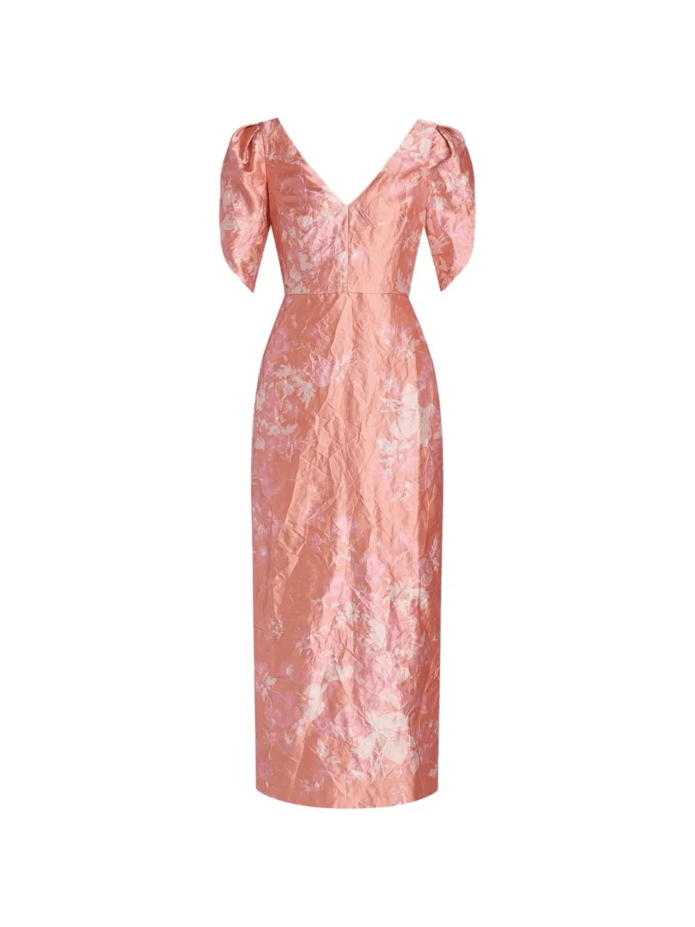 V-neck floral-pattern midi dress - Image 1