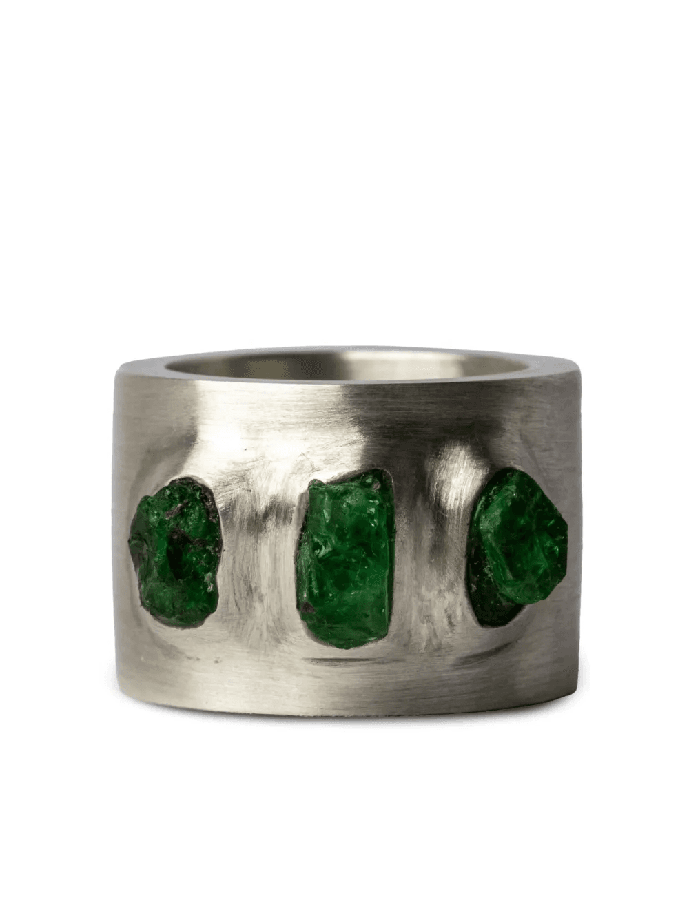 Sistema garnet sterling-silver wide ring - Image 1