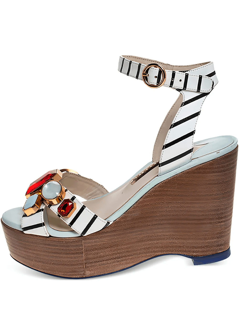 pre-owned 100mm Suki Gem wedge sandals - Image 1