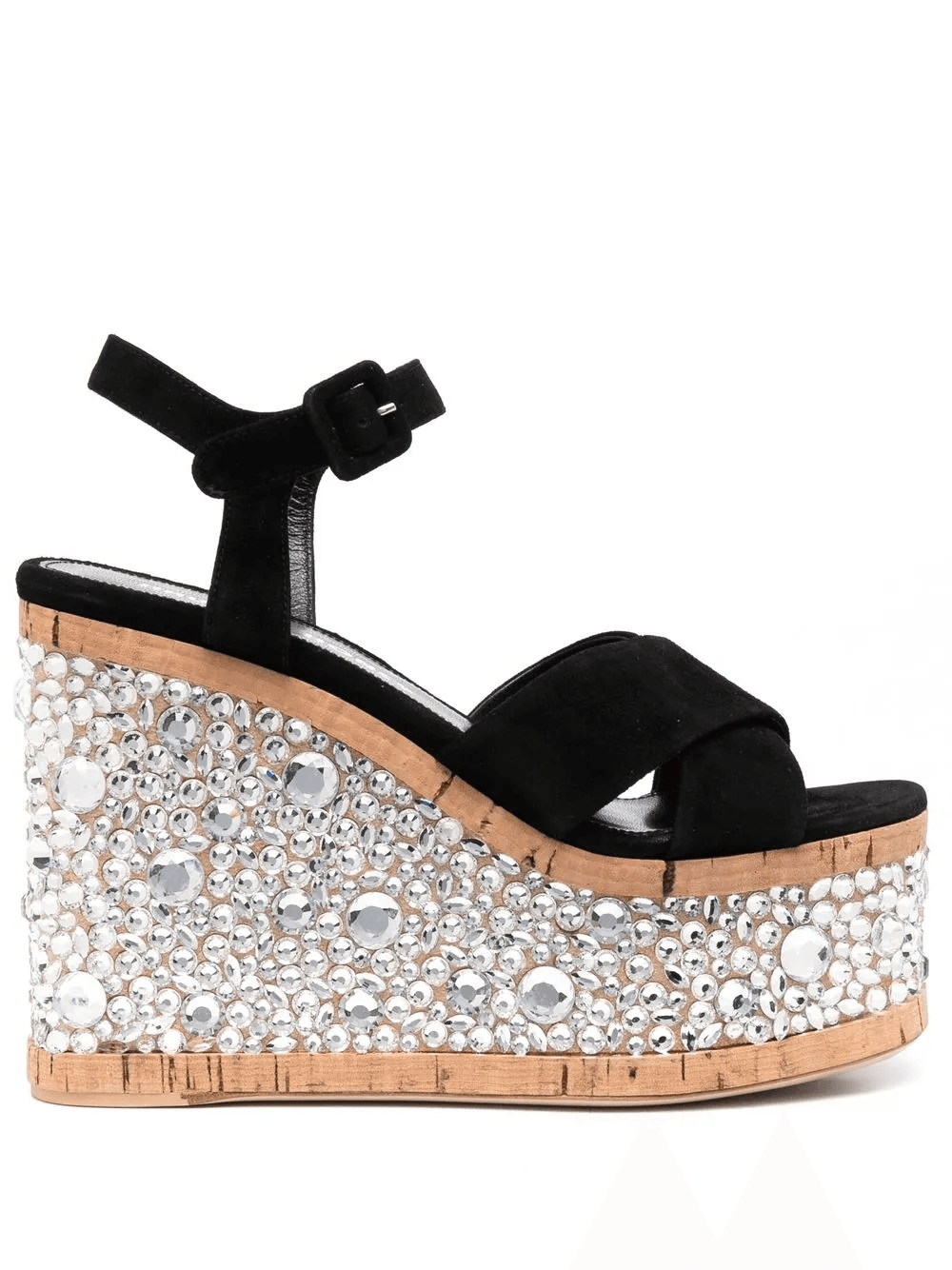 crystal-embellished wedge sandals - Image 1