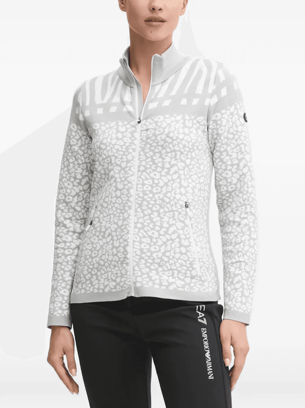 animal-print zipped jacket - Image 1