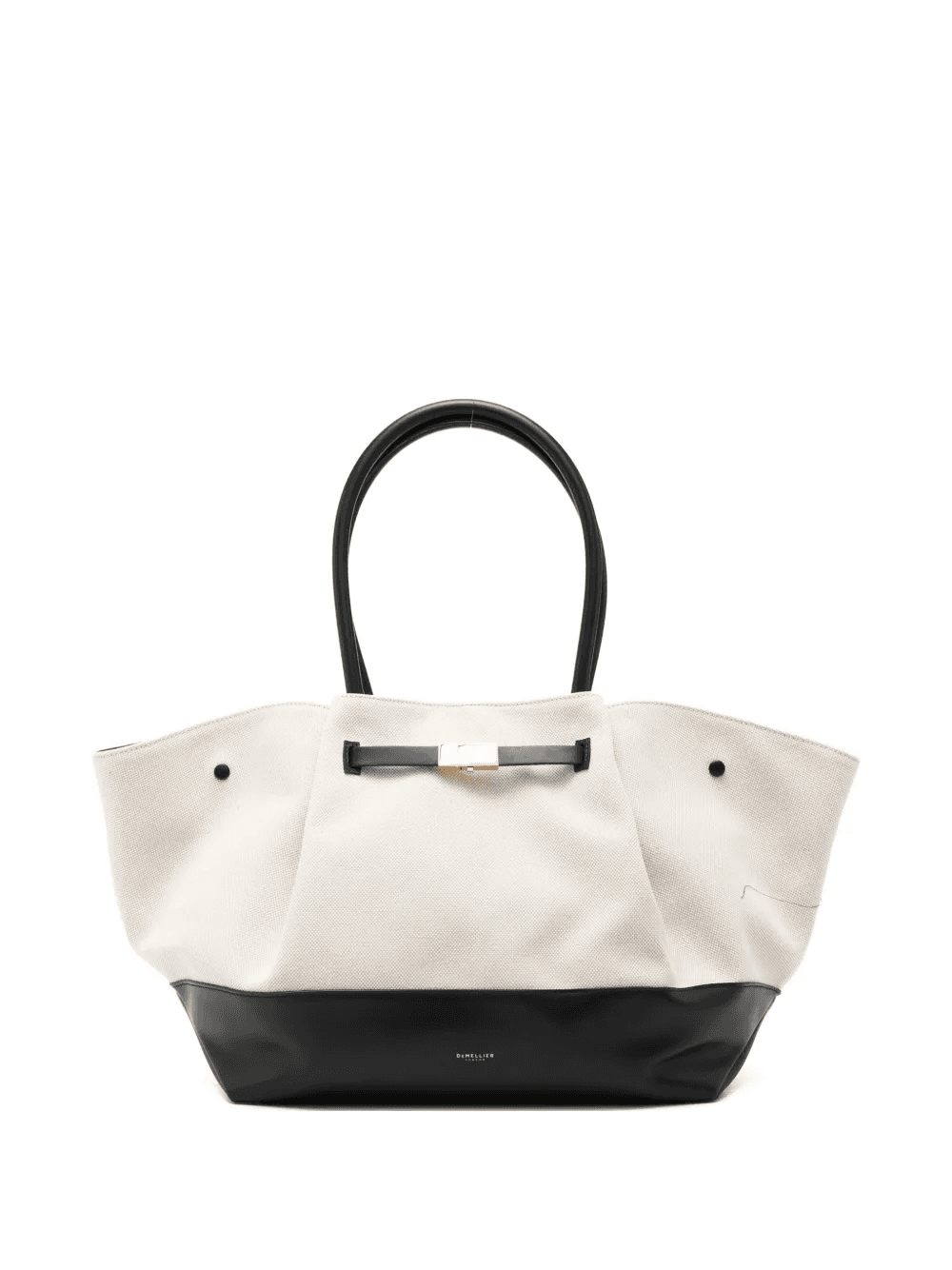 New York canvas leather tote bag - Image 1
