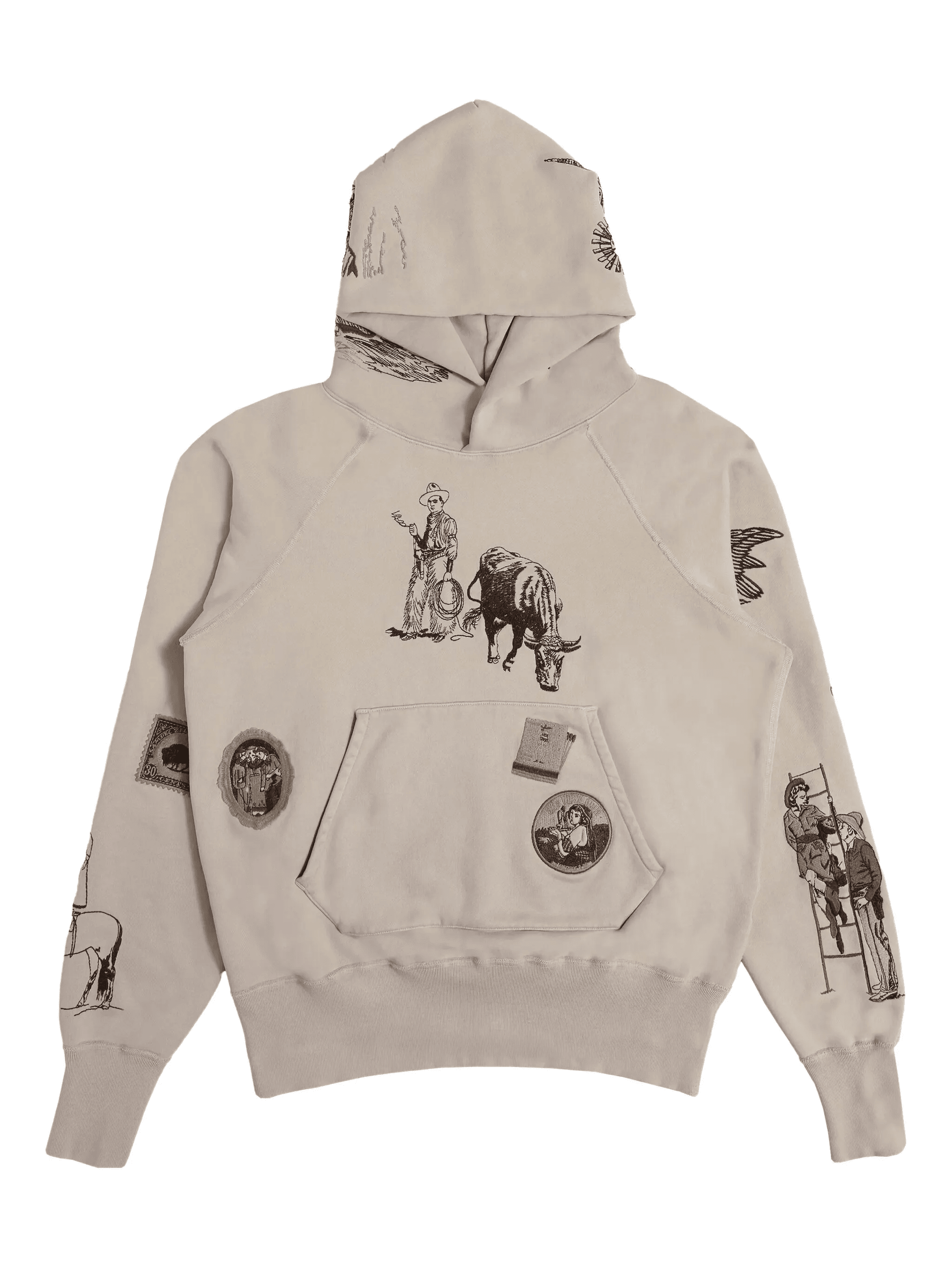 embroidered western hoodie - Image 1