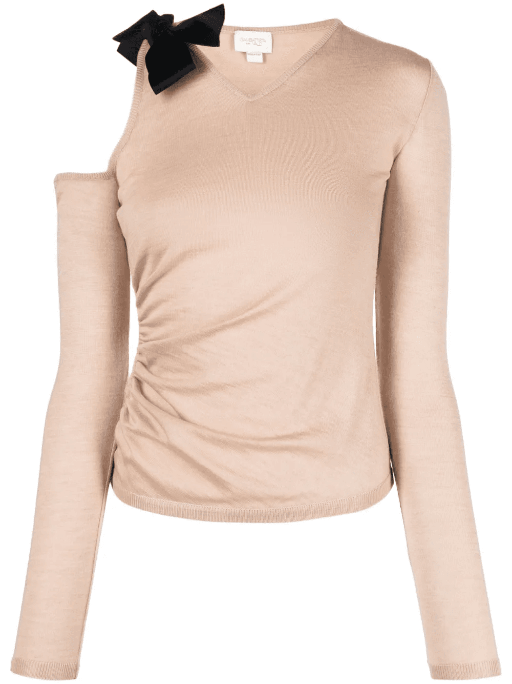bow-embellished cut-out top - Image 1