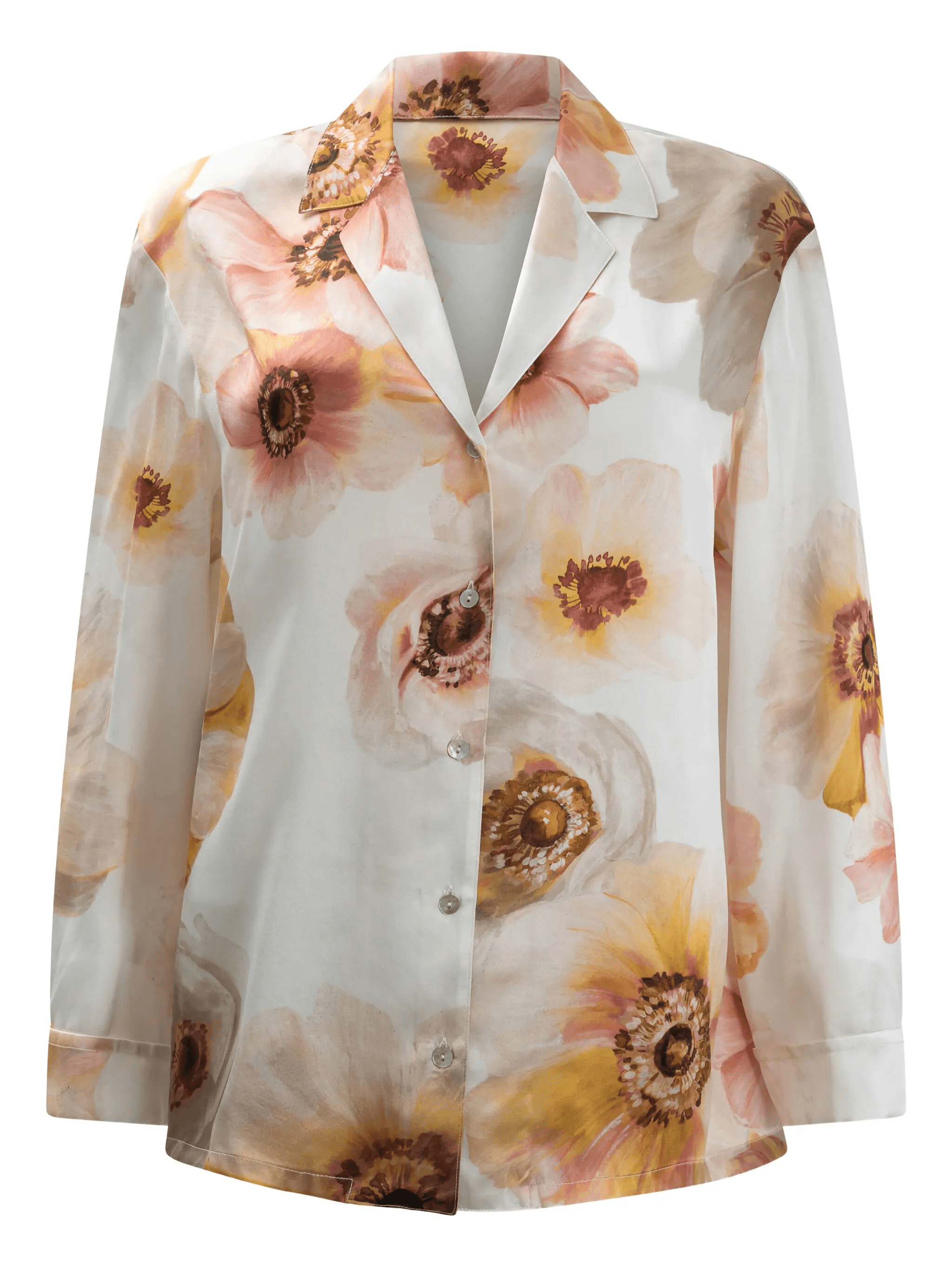 floral-print silk shirt - Image 1