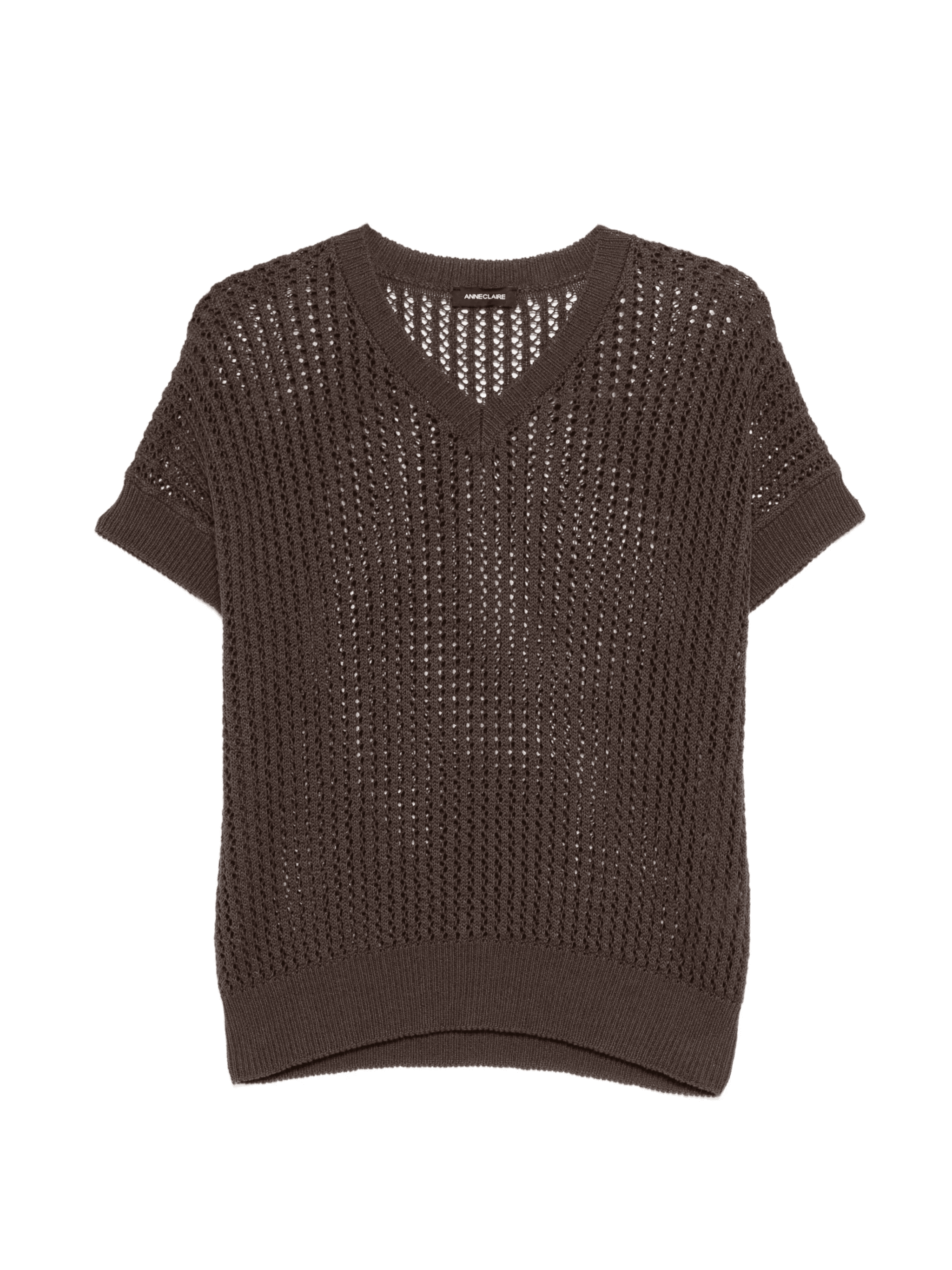 V-neck open-knit jacket - Image 1
