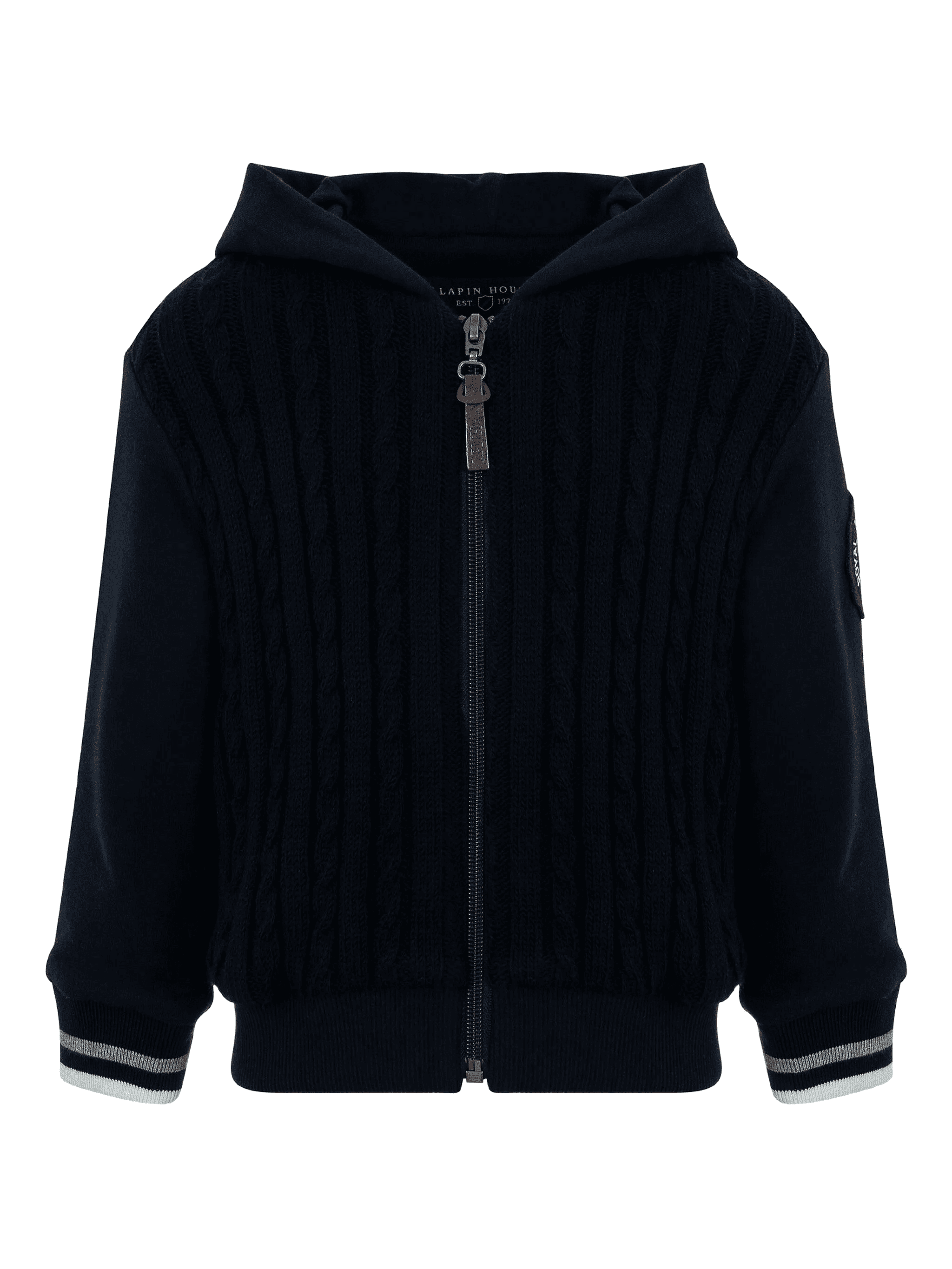 cable-knit hoodie - Image 1
