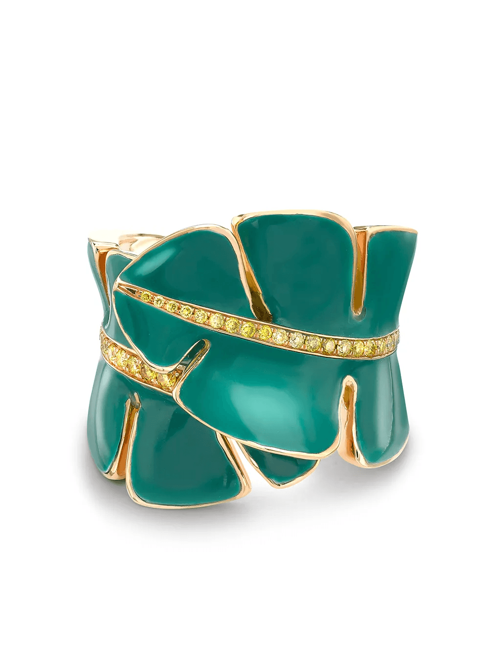 18kt yellow gold Wildflower Wild Strawberry diamond ring - Image 1