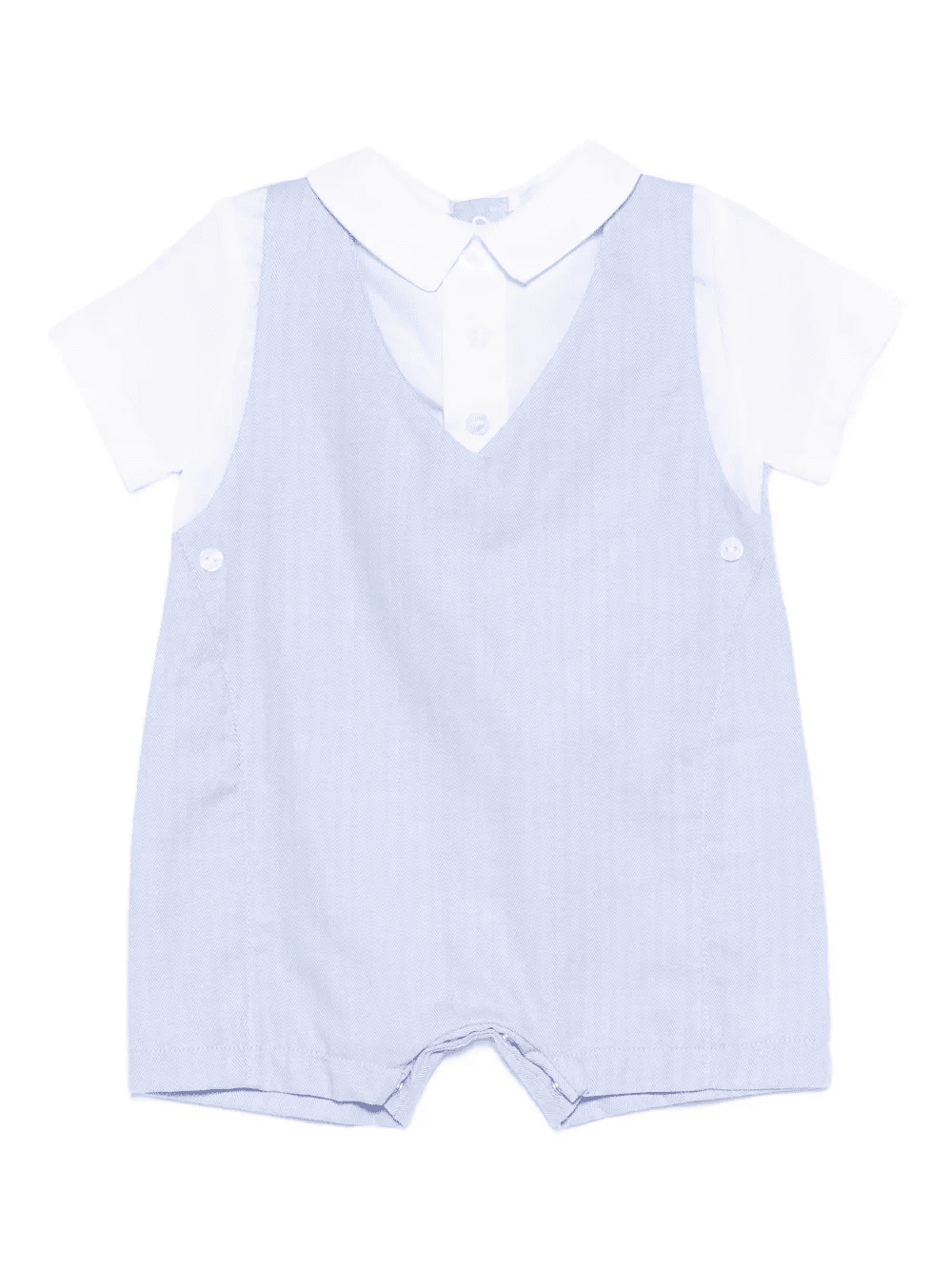 Buttoned herringbone romper - Image 1