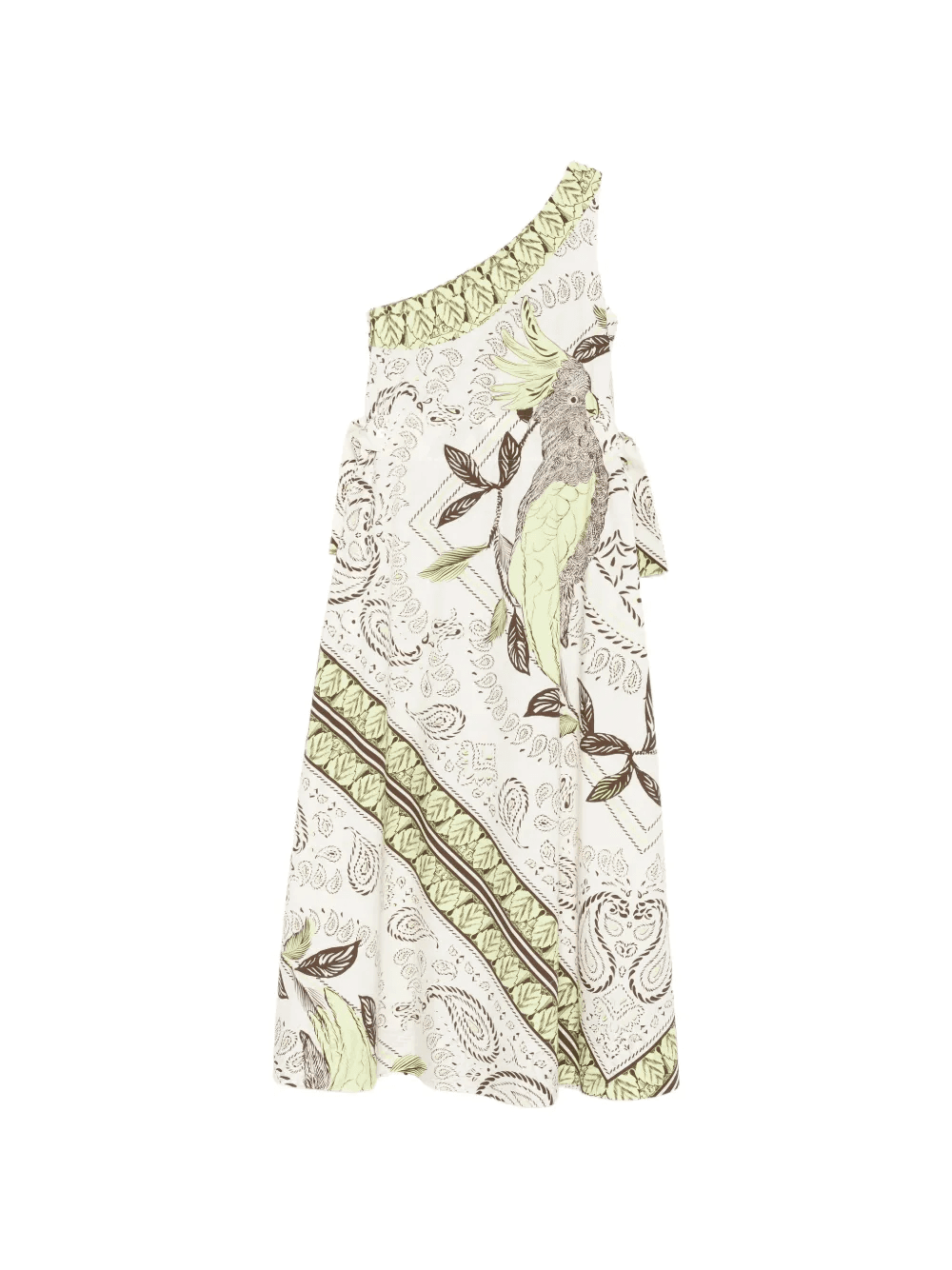 bird-print midi dress - Image 1