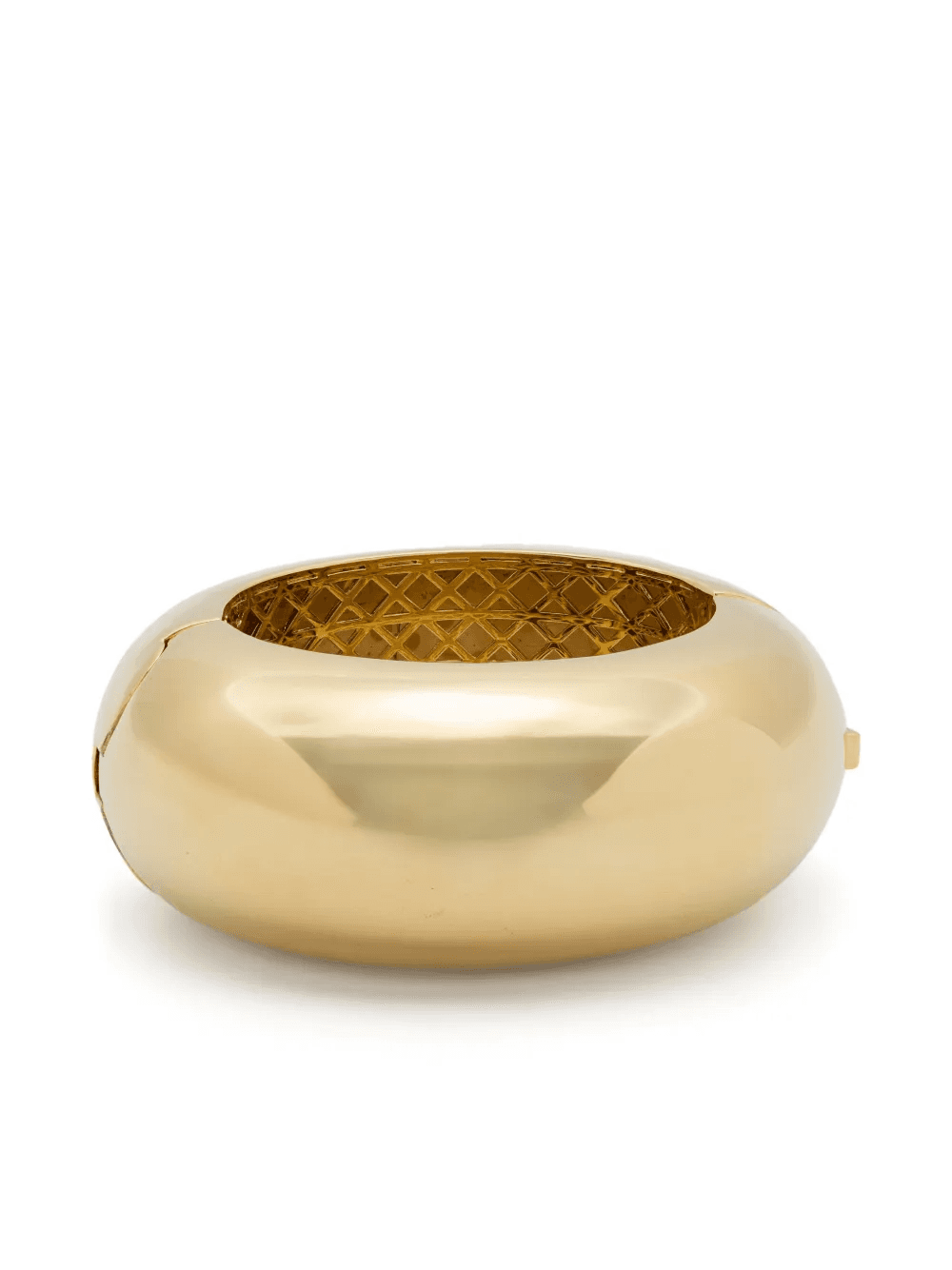 12kt yellow gold Domed cuff bracelet - Image 1