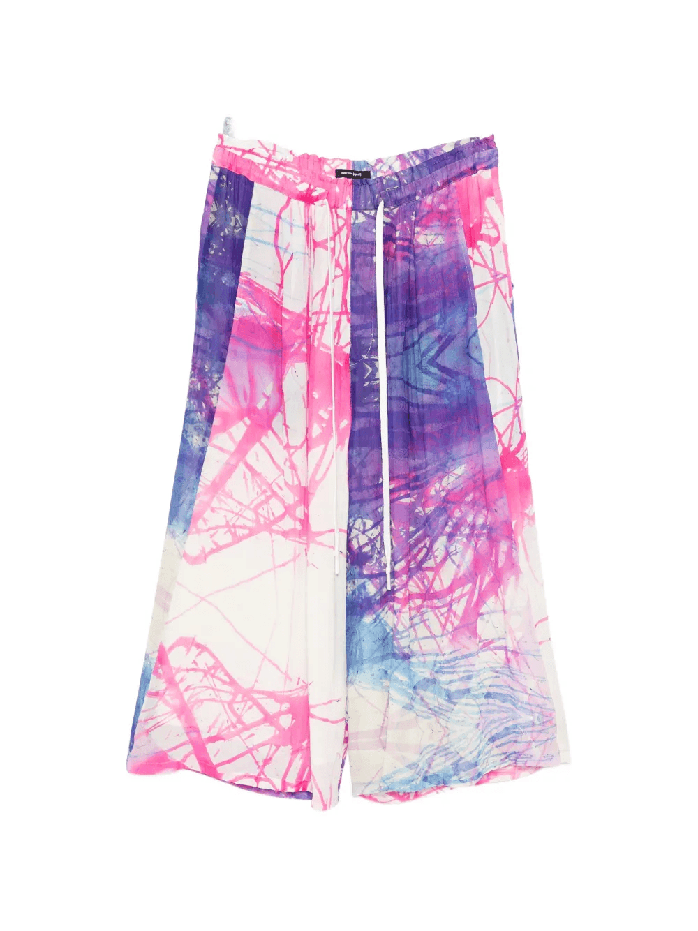 abstract-print wide-leg trousers - Image 1