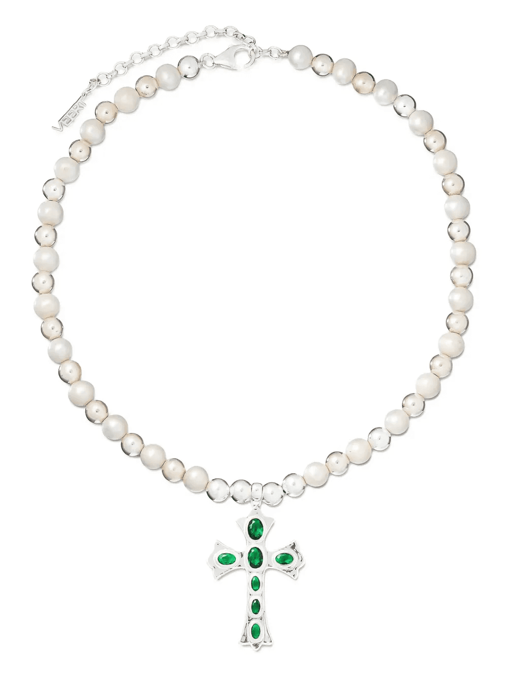 Cross freshwater pearl-embellishment necklace - Image 1