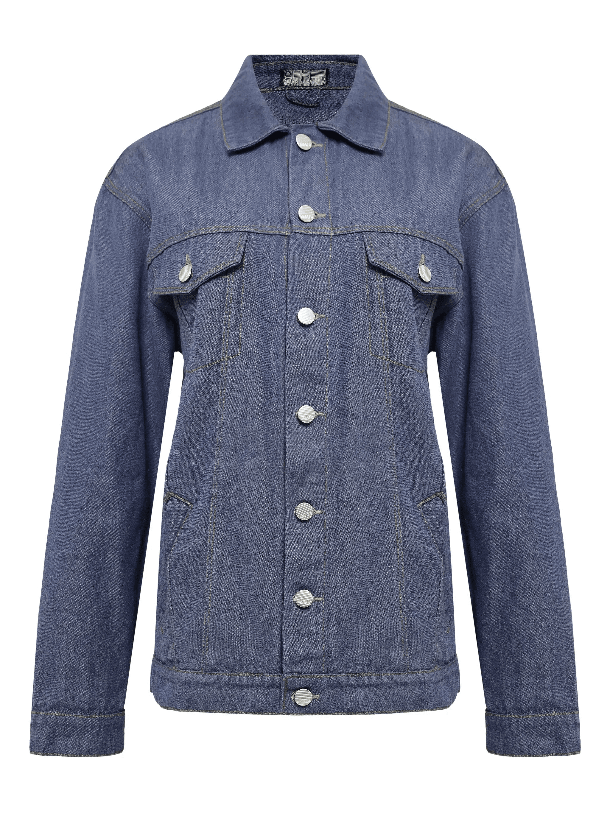 button-fastening denim jacket - Image 1