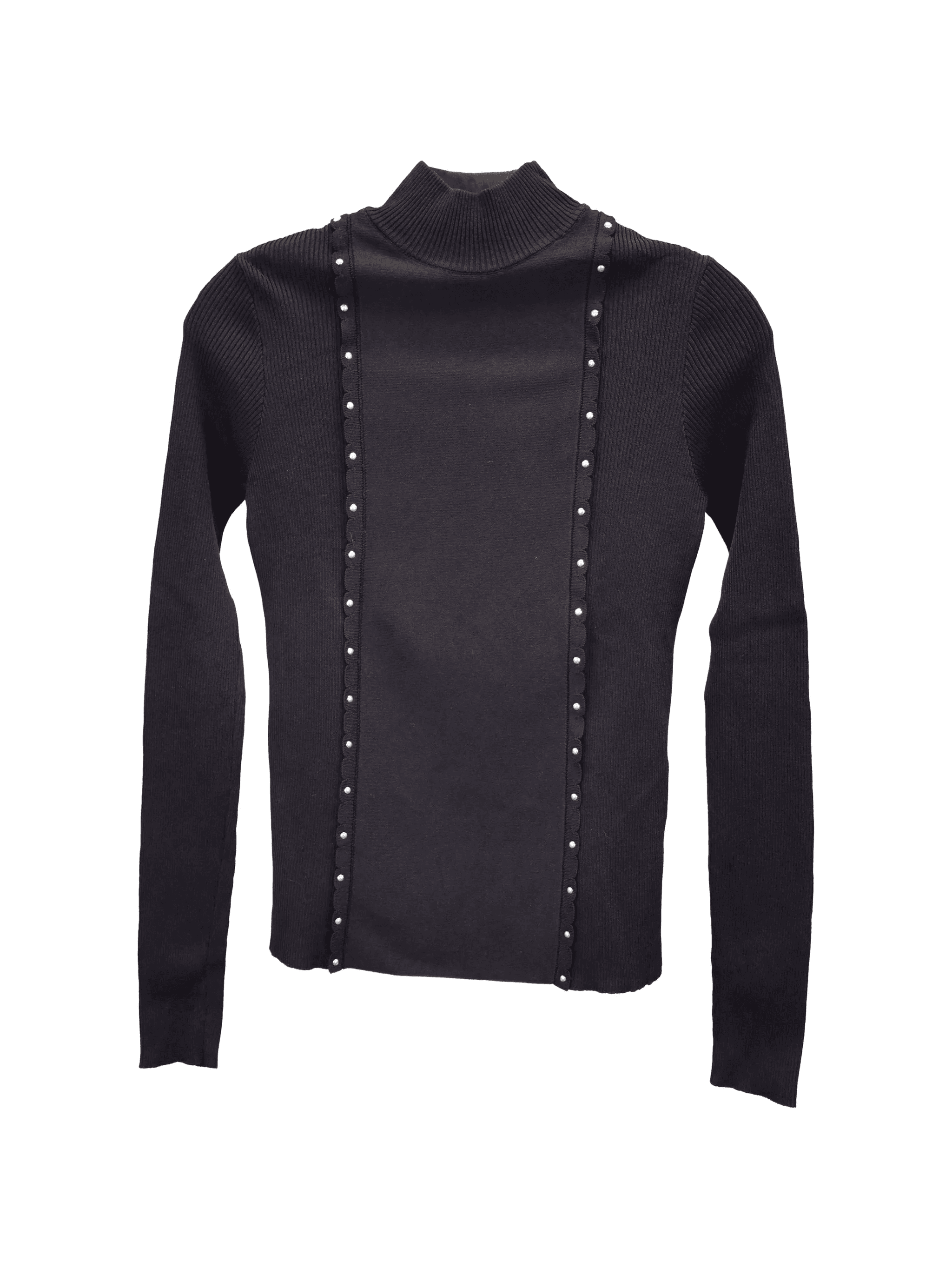 studded turtleneck top - Image 1