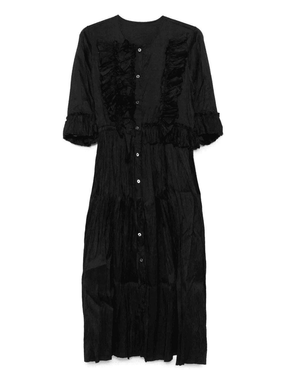ruffled button-front dress - Image 1