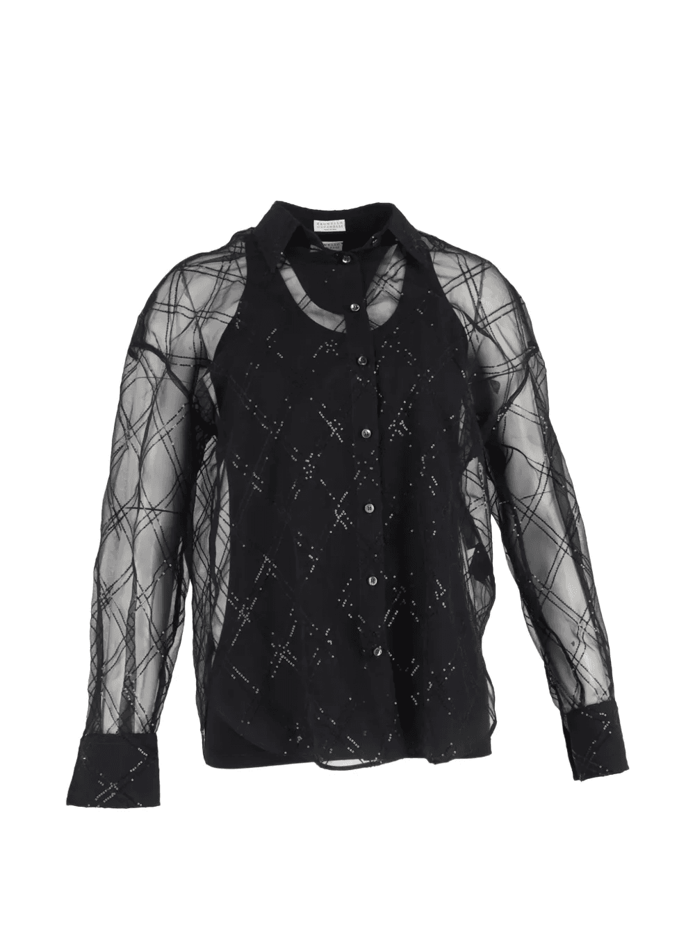 sequin-embellished shirt - Image 1