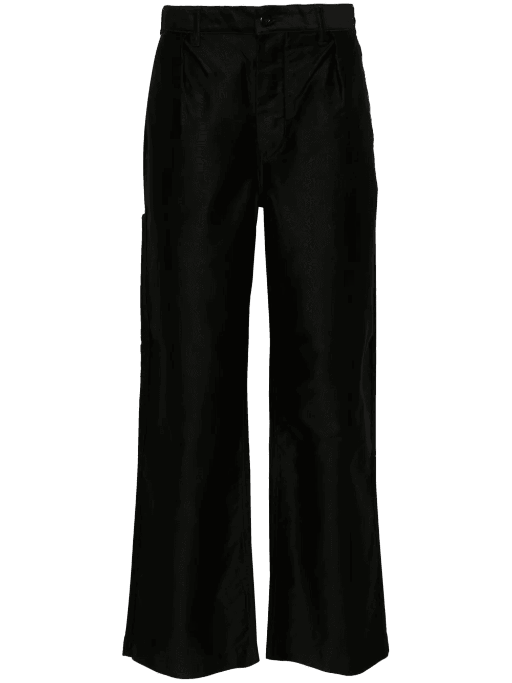 straight-leg cotton trousers - Image 1