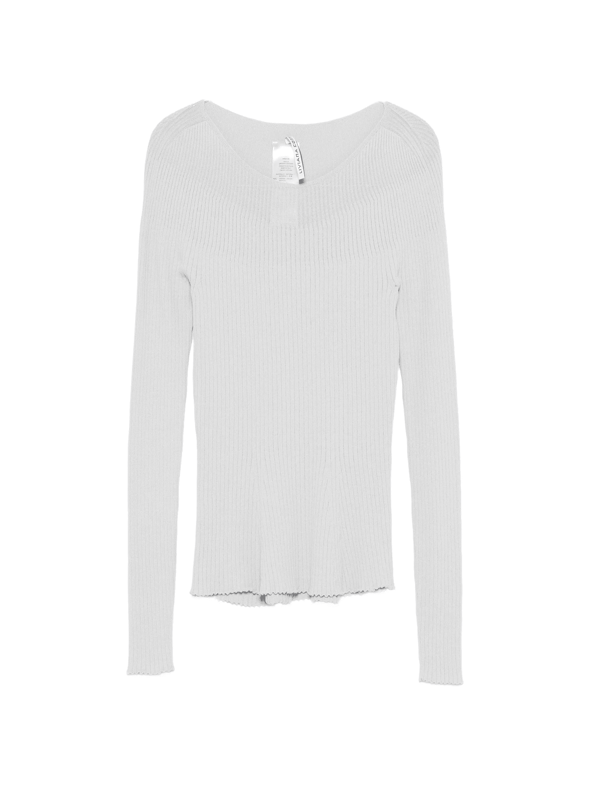 ribbed-trim T-shirt - Image 1