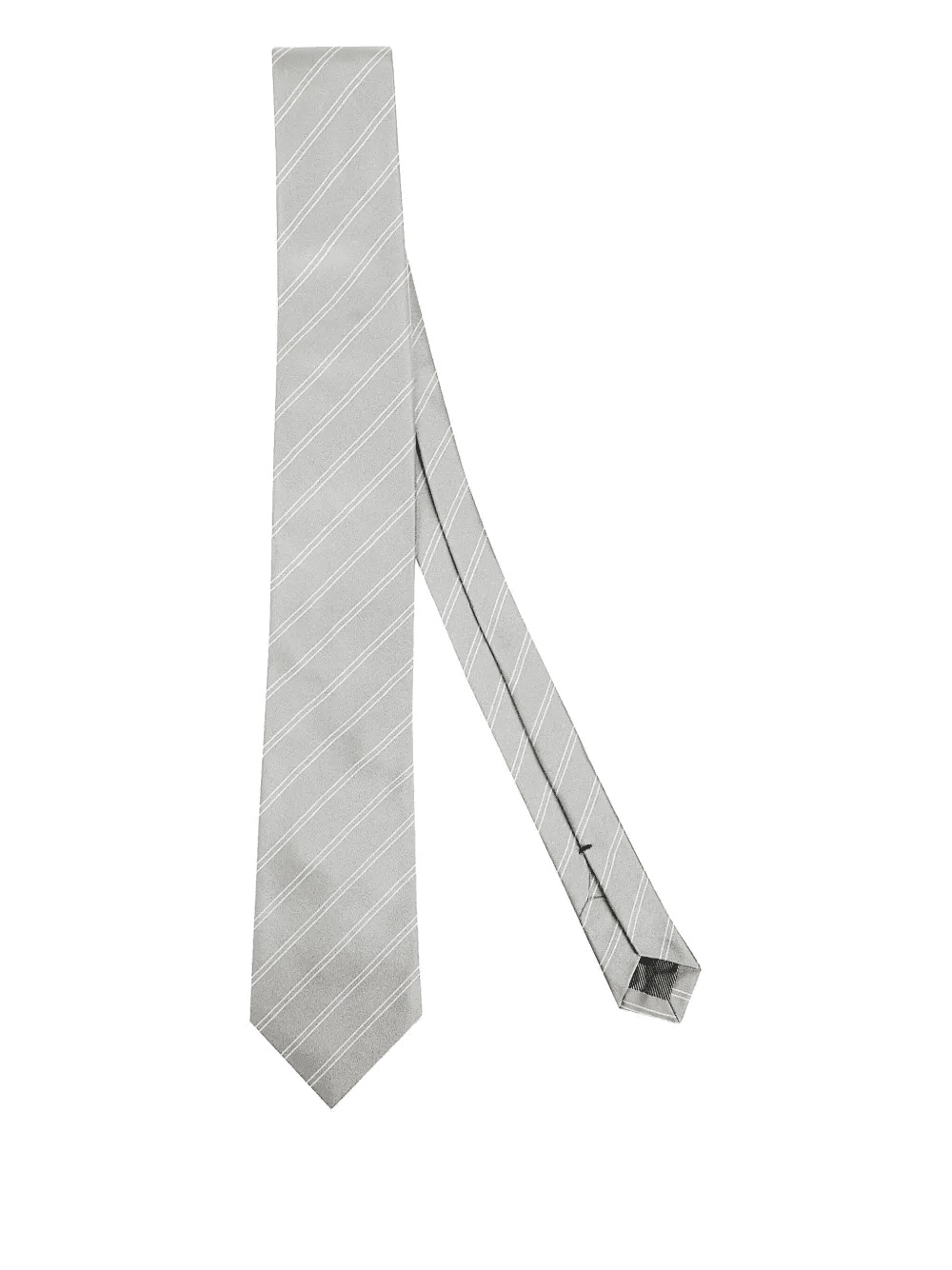 diagonal-stripe silk tie - Image 1