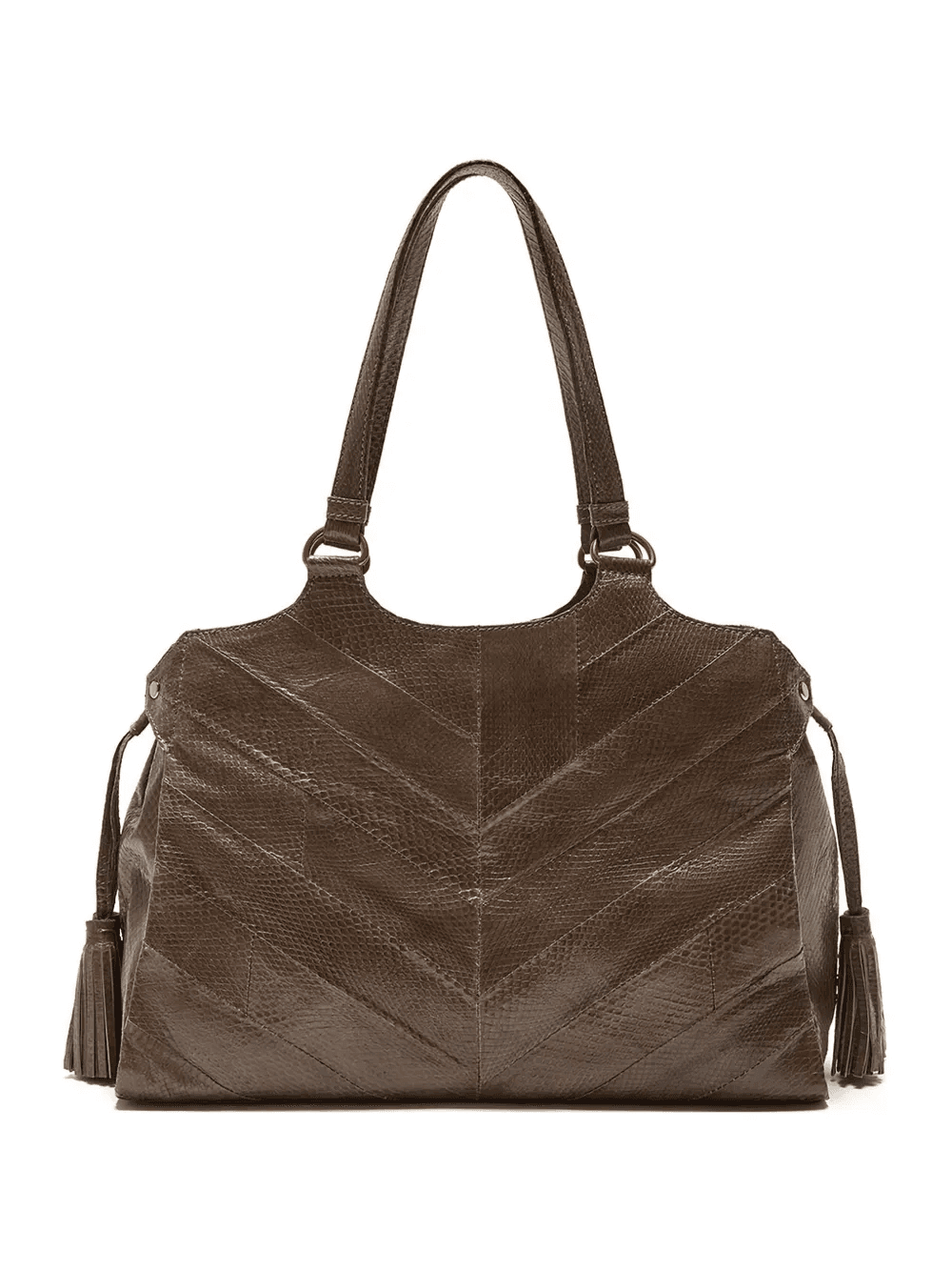 tassel-detail chevron shoulder bag - Image 1