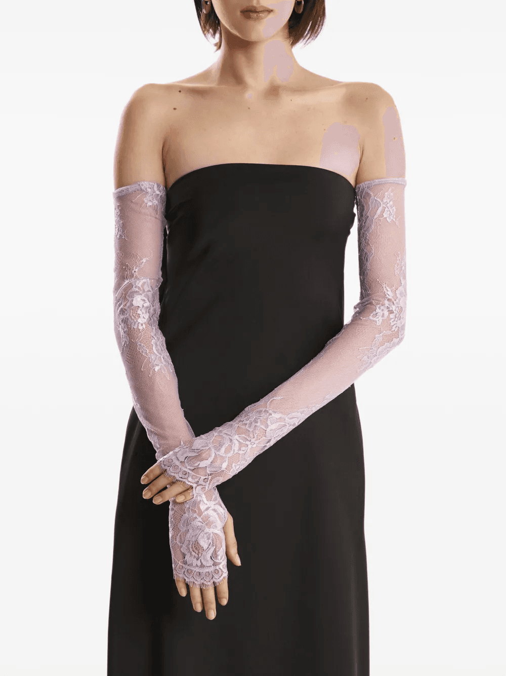 floral-trimmed gloves - Image 1