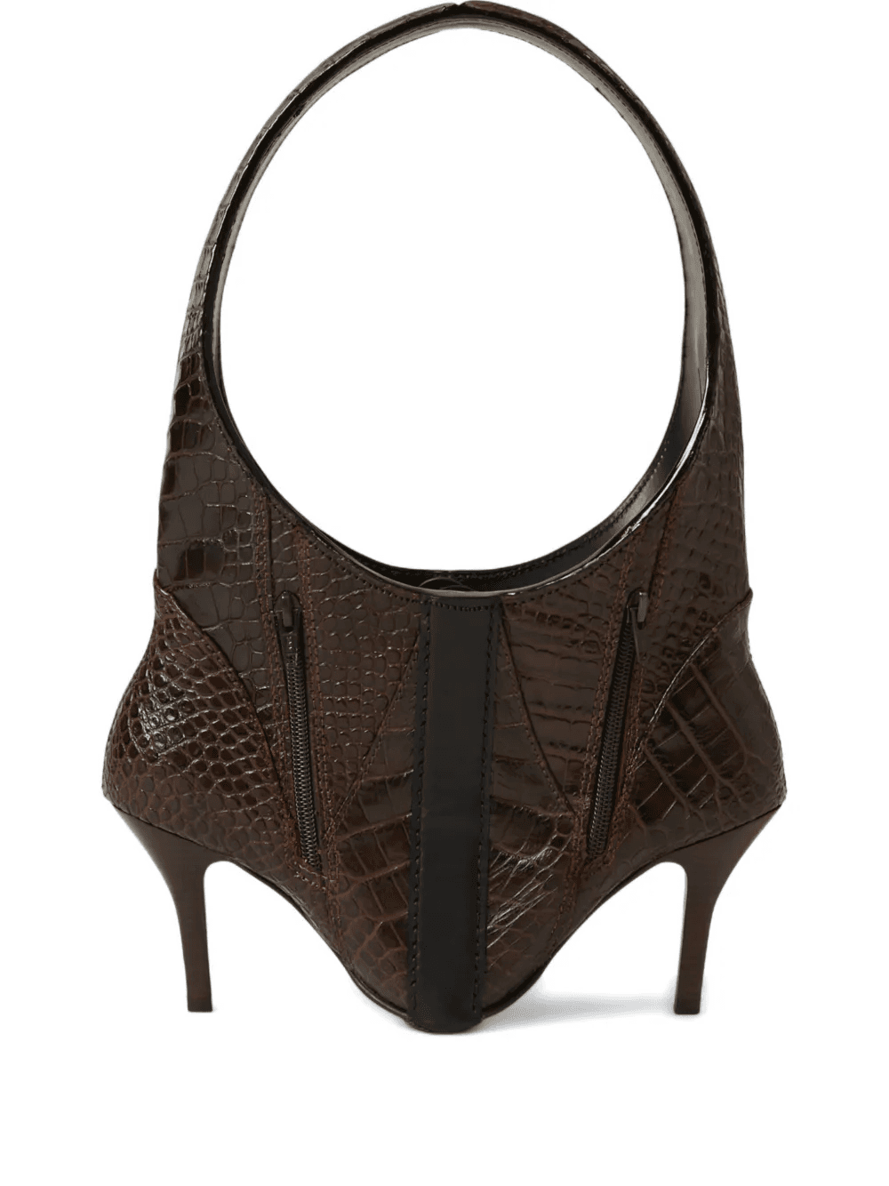 Bootbag croc-embossed leather tote bag - Image 1