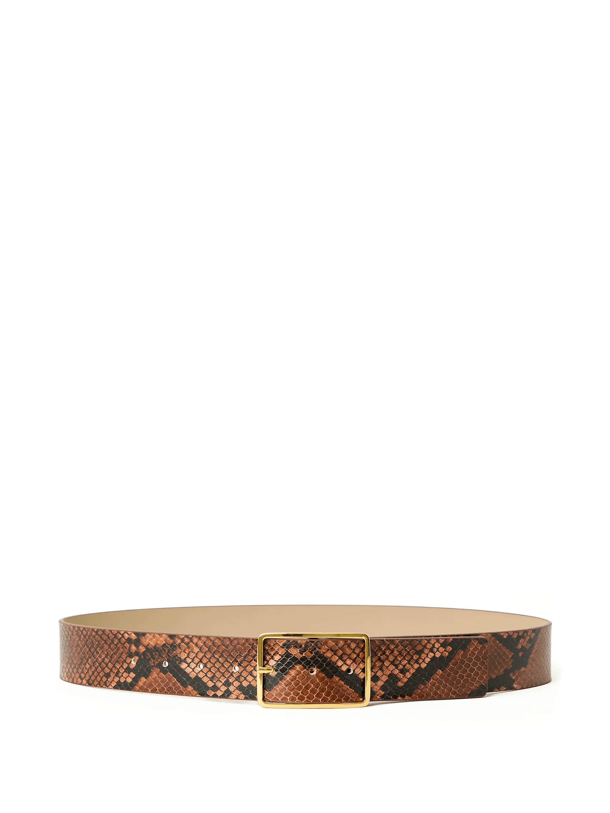 Milla python-print buckle belt - Image 1