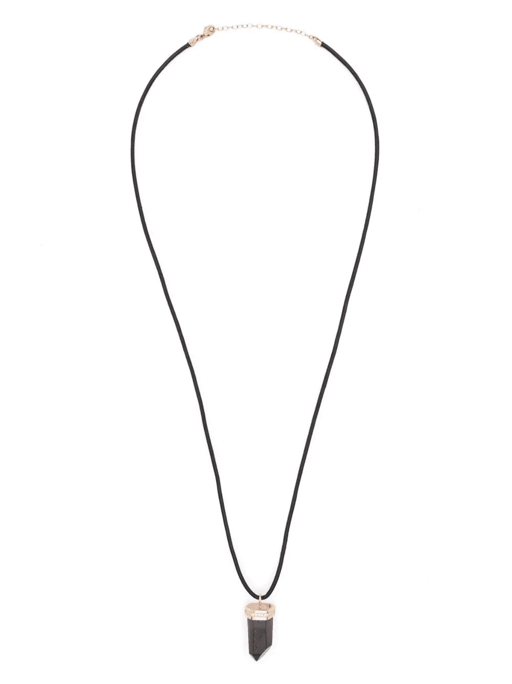 14kt rose gold smoky quartz pendant necklace - Image 1