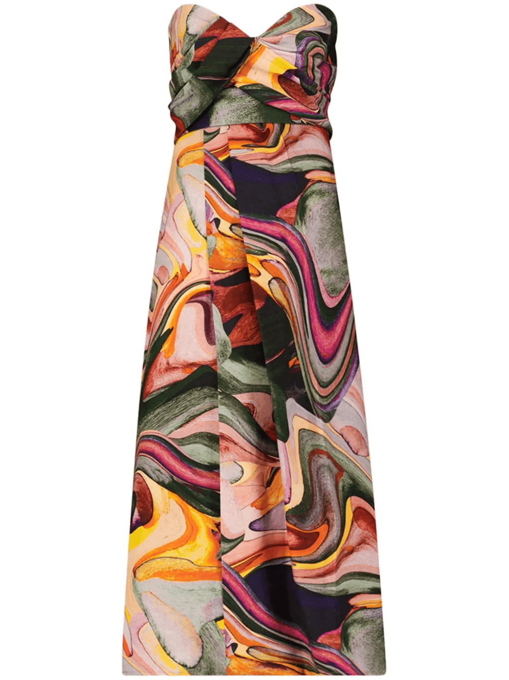 Yara abstract-print midi dress - Image 1