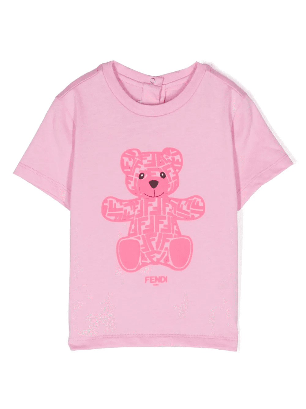 flocked logo-print cotton T-shirt - Image 1
