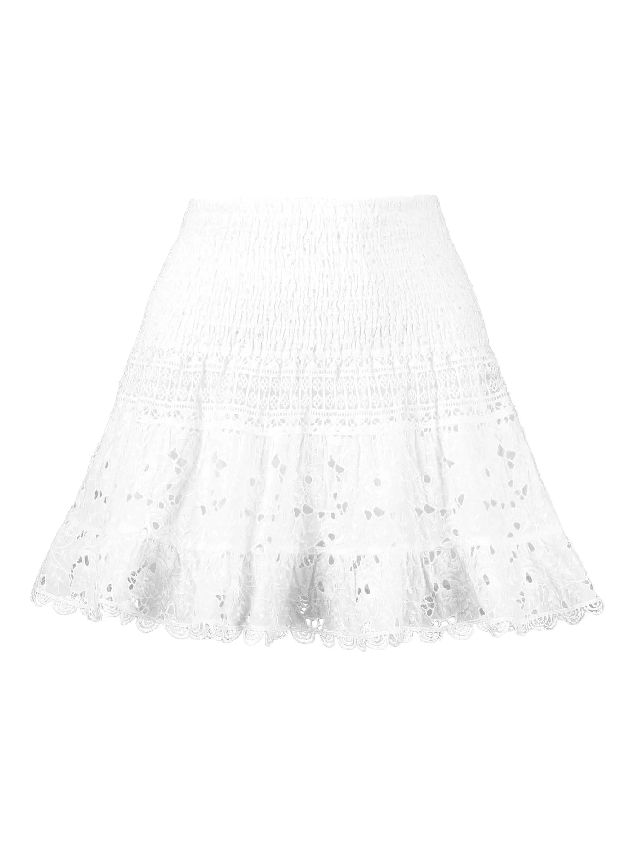 smocked eyelet skirt - Image 1