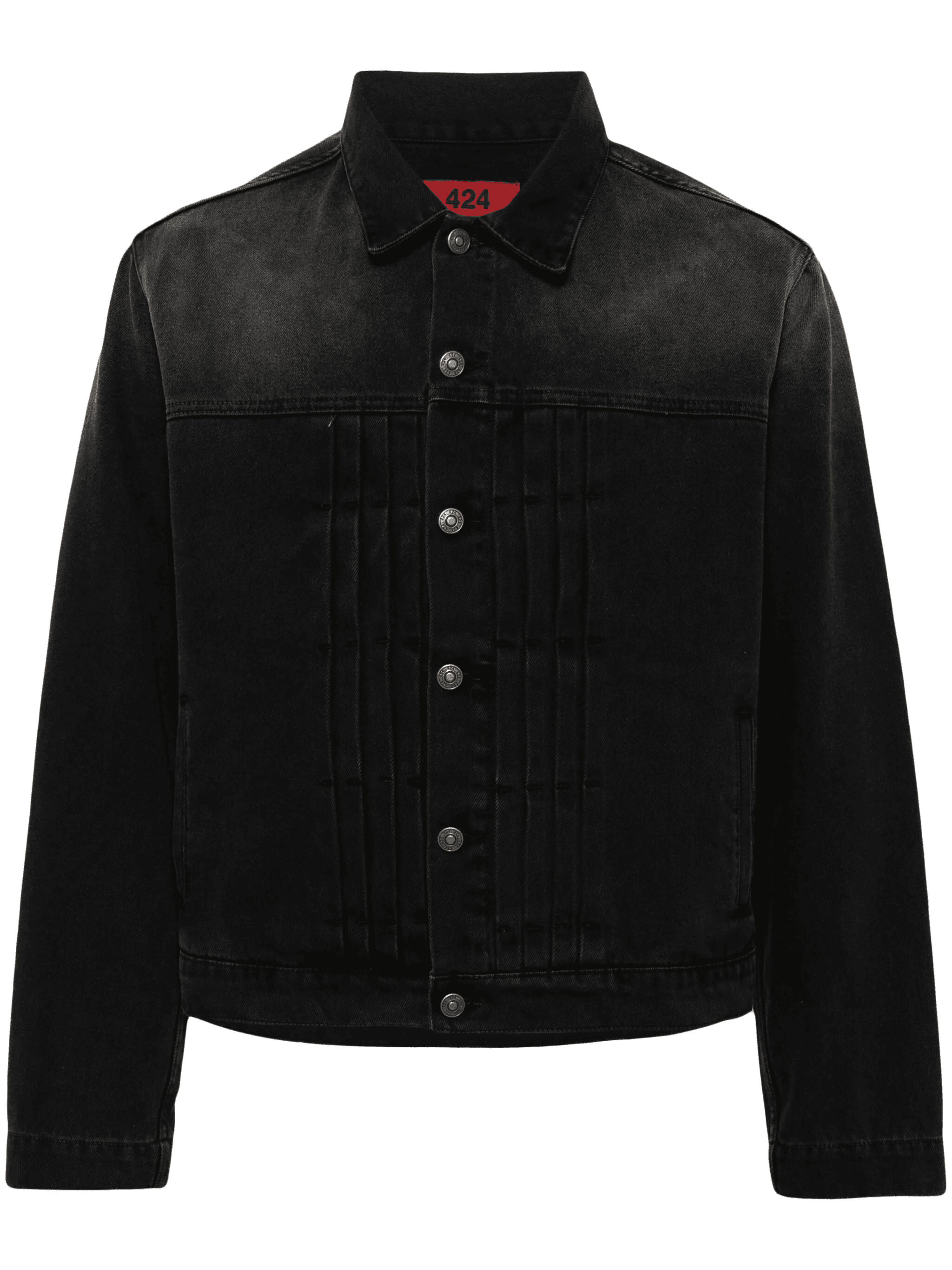 logo-patch denim jacket - Image 1