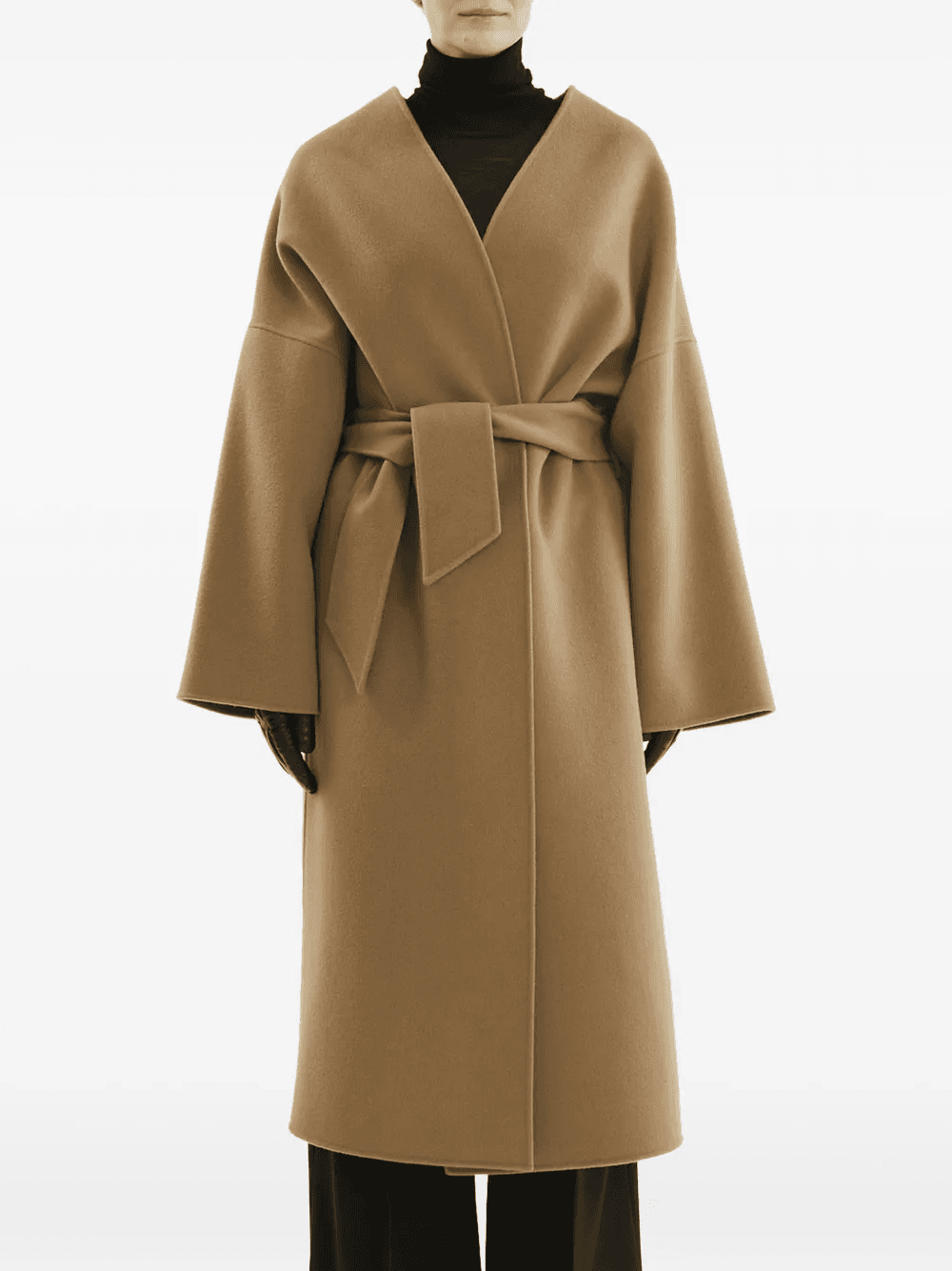 belted wrap coat - Image 1