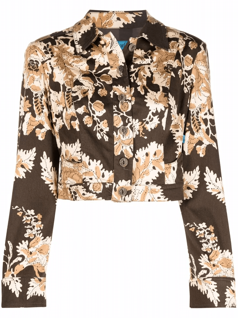2000s leaf-print cropped jacket - Image 1