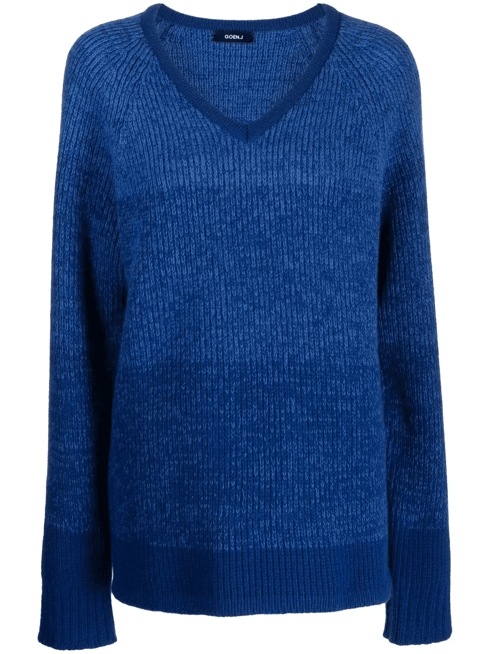 V-neck ribbed-knit jumper - Image 1