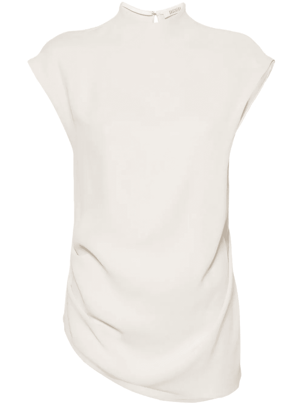 crepe asymmetric sleeveless blouse - Image 1