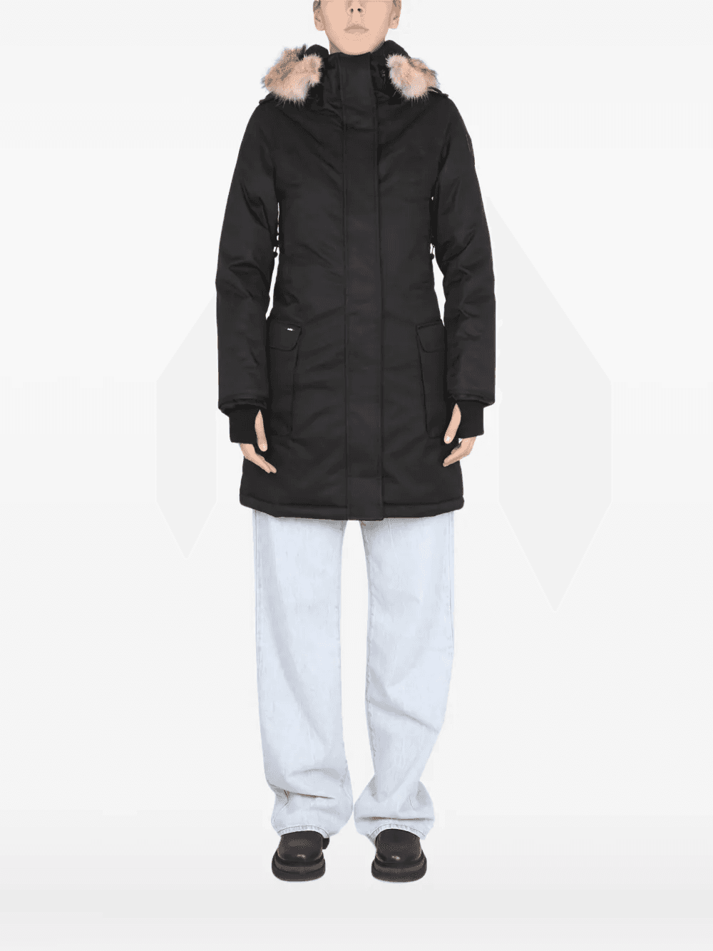 hooded parka coat - Image 1
