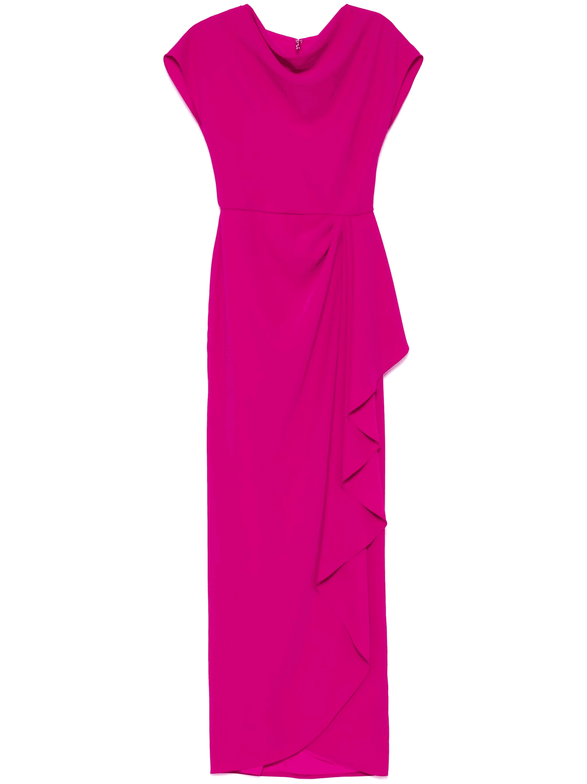 draped crepe gown dress - Image 1