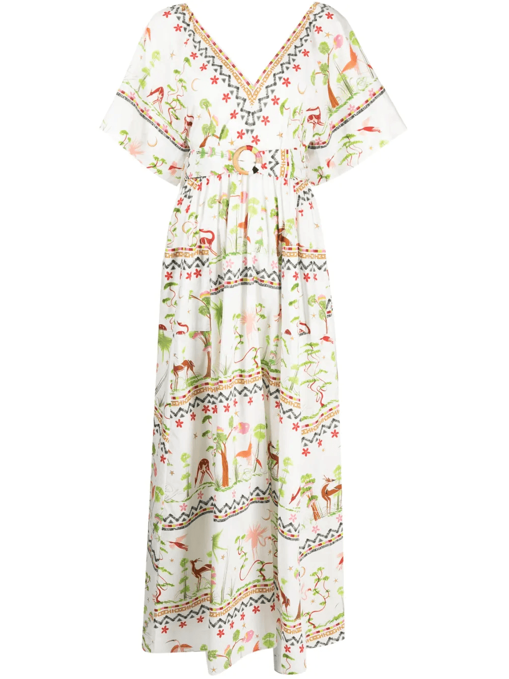 printed organic-cotton maxi dress - Image 1