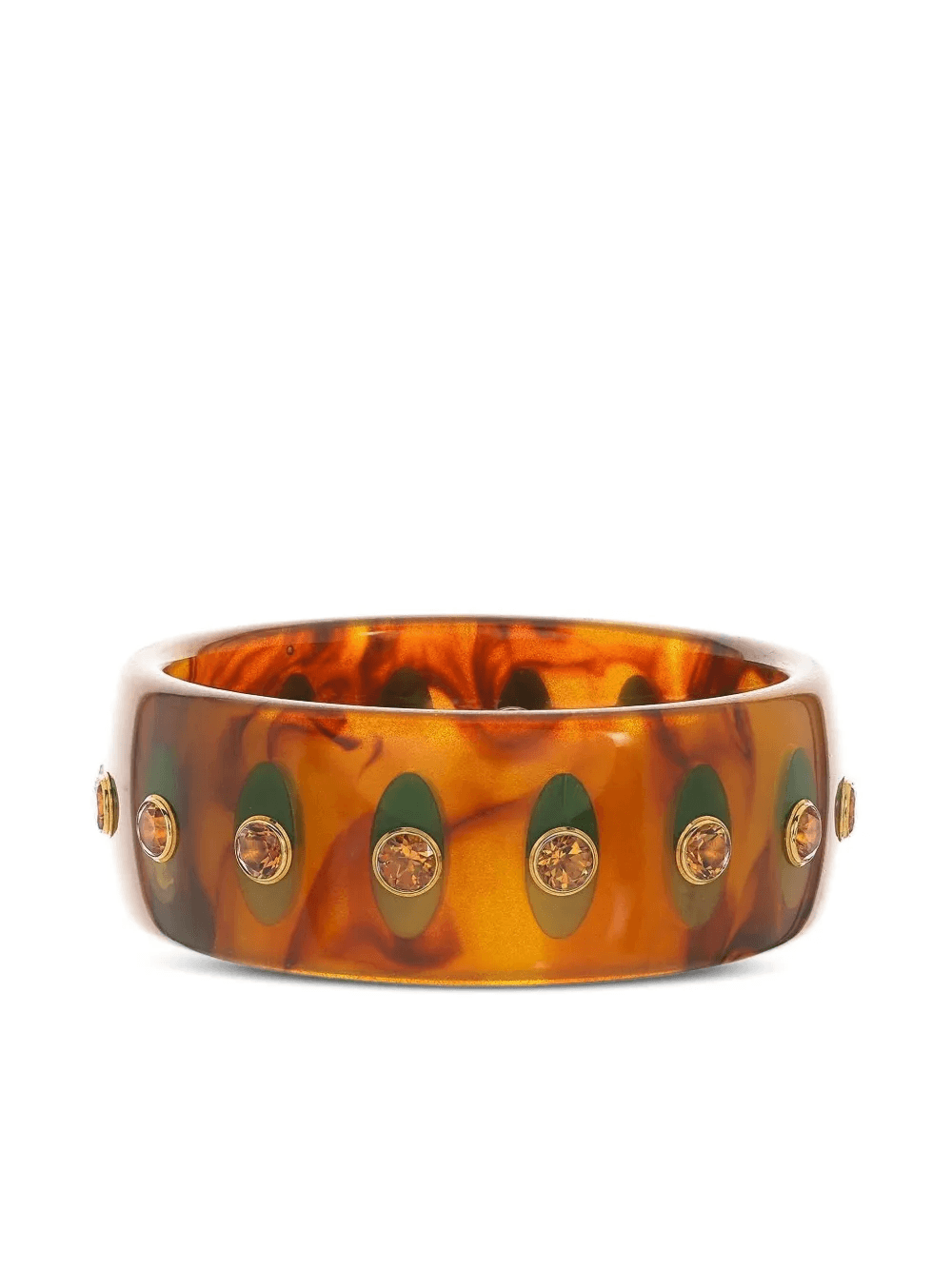 18K yellow gold bakelite citrine bracelet - Image 1