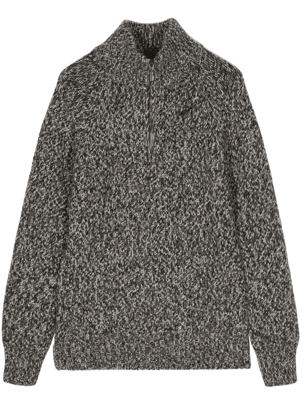 half-zip wool-silk jumper - Image 1