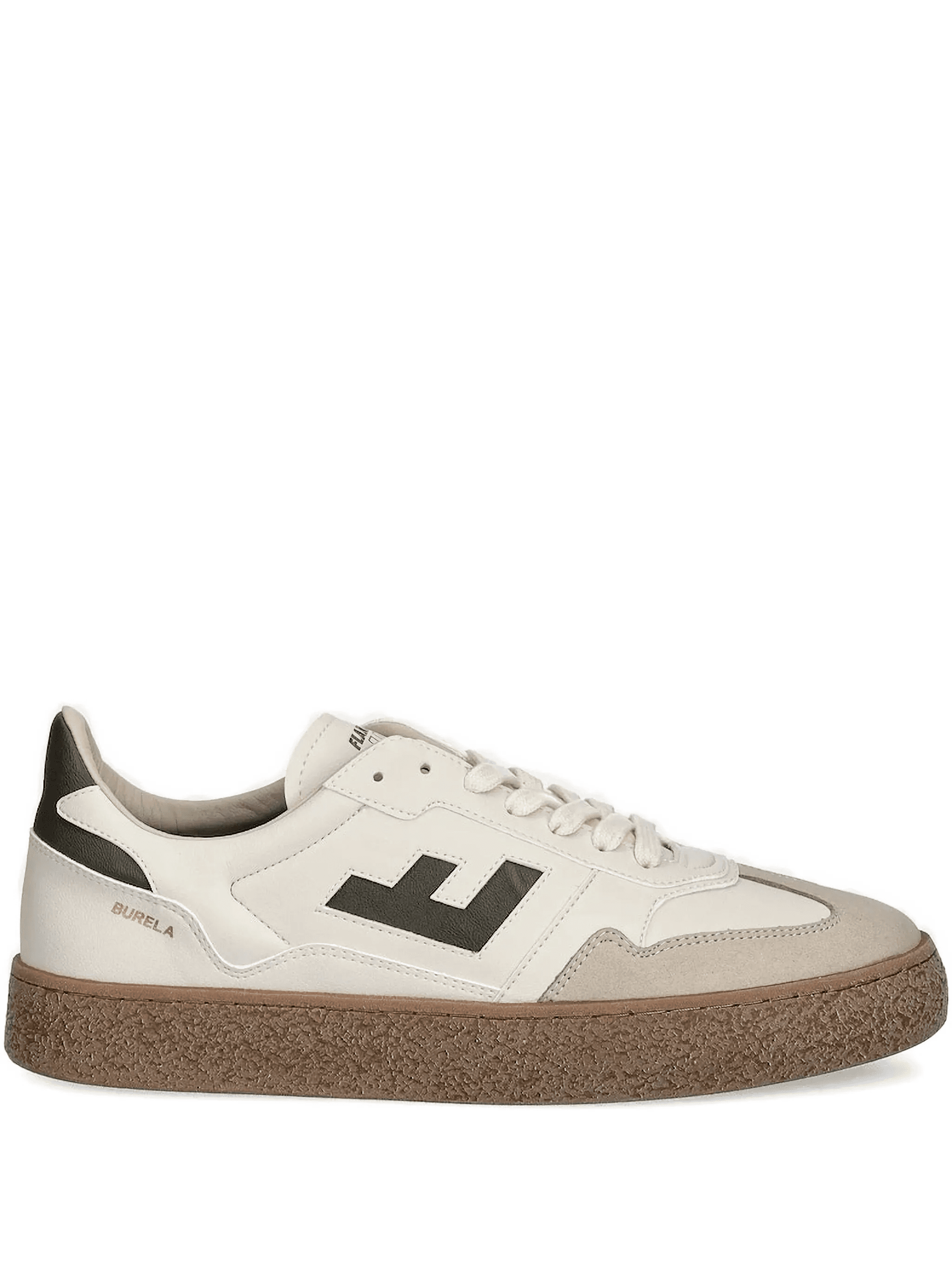 Burela logo-detail leather sneakers - Image 1