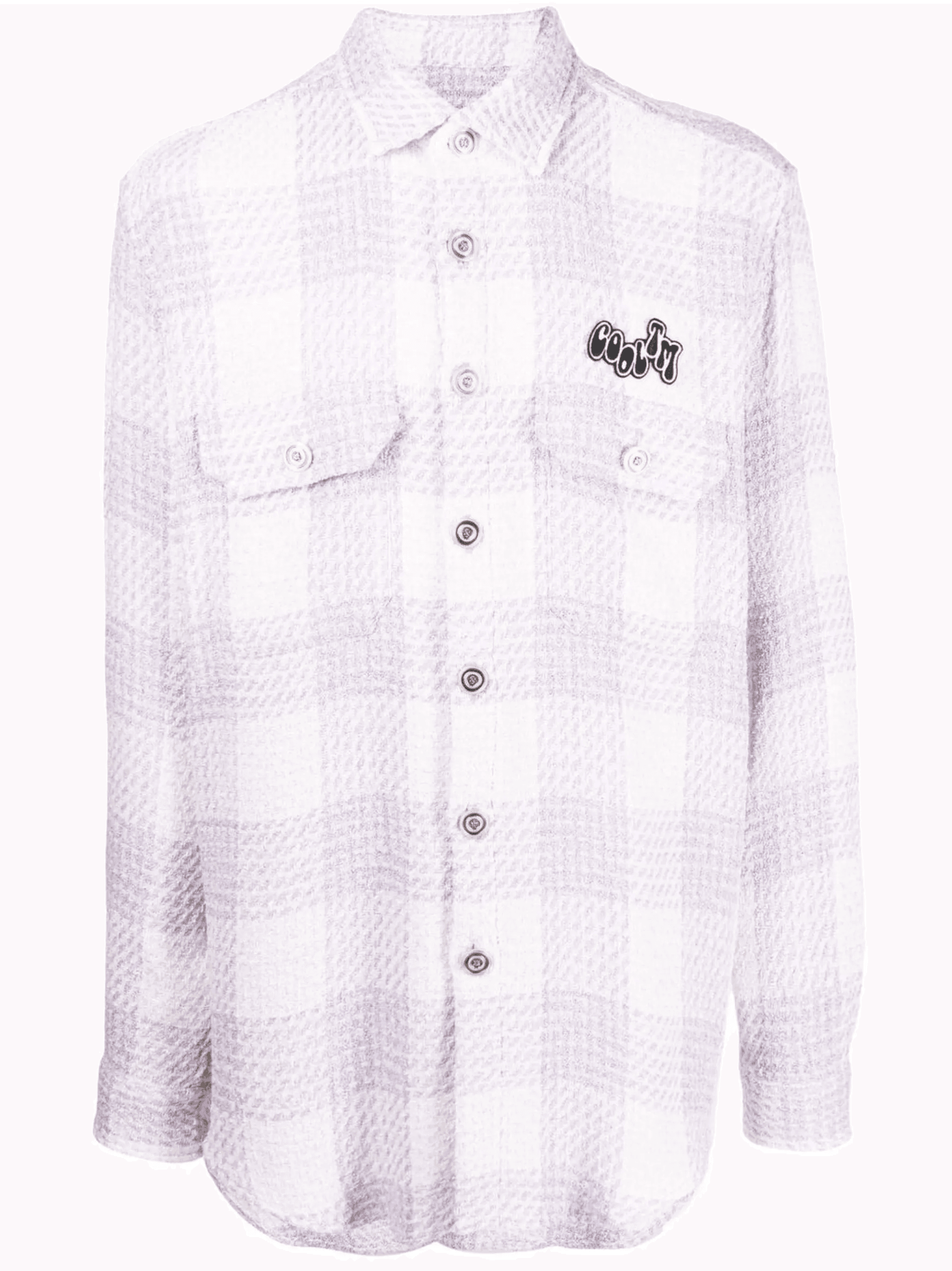 oversized tweed check shirt - Image 1